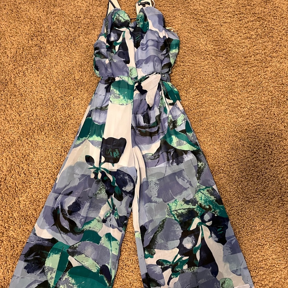 Blue Abstract Girls Romper